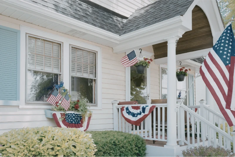Flag with house
